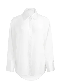 Alice and Olivia Finely Open Back Button Down-Women Tops