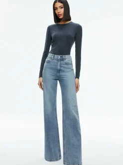 Alice and Olivia Fitted Tee-Women Tops