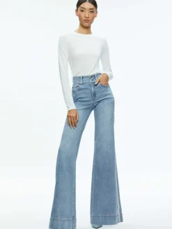 Alice and Olivia Fitted Tee-Women Tops