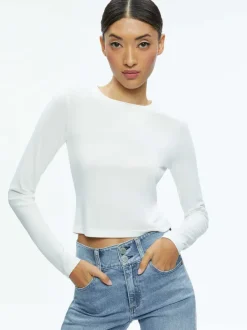 Alice and Olivia Fitted Tee-Women Tops