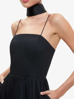 Alice and Olivia Glynis Spaghetti Strap Scarf Midi Dress-Women Dresses