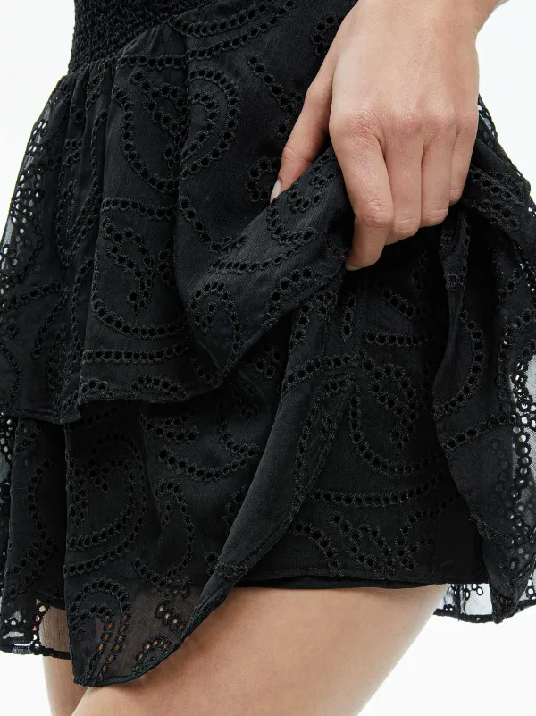 Alice and Olivia Gracie Ruffle Romper-Women Jumpsuits