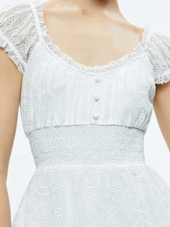 Alice and Olivia Gracie Ruffle Romper-Women Jumpsuits