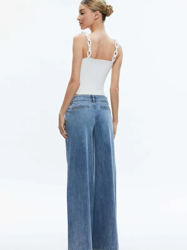 Alice and Olivia Gretel Looped Strap Tank-Women Tops