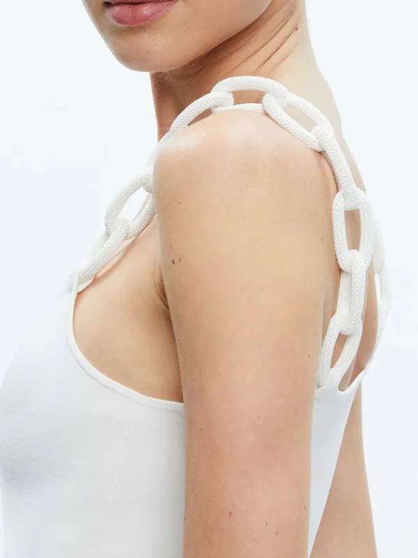 Alice and Olivia Gretel Looped Strap Tank-Women Tops