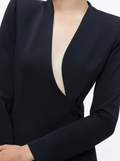 Alice and Olivia Guenda Curved Neckline Blazer Dress-Women Dresses