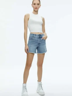 Alice and Olivia Han High Rise Wide Waistband Short-Women Shorts