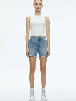 Alice and Olivia Han High Rise Wide Waistband Short-Women Shorts