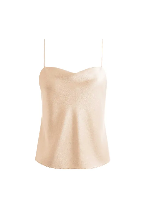 Alice and Olivia Harmon Drapey Slip Tank-Women Tops