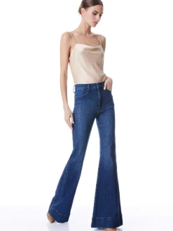 Alice and Olivia Harmon Drapey Slip Tank-Women Tops