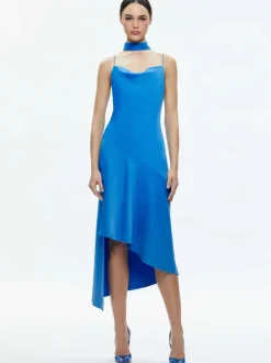 Alice and Olivia Harmony Asymmetrical Slip Scarf Dress-Women Dresses