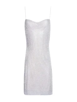 Alice and Olivia Harmony Crystal Mini Dress-Women Dresses