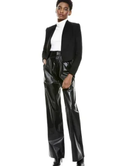 Alice and Olivia Harvey Suede Jacket-Women Jackets + Coats