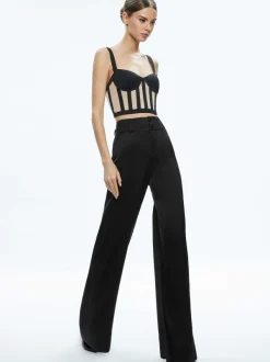 Alice and Olivia Helene Striped Bustier Top-Women Tops