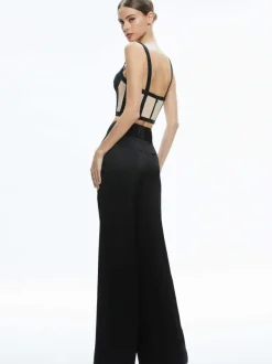 Alice and Olivia Helene Striped Bustier Top-Women Tops