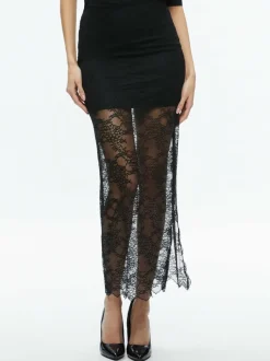 Alice and Olivia Iyanna Lace Maxi Skirt-Women Skirts