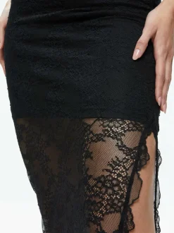 Alice and Olivia Iyanna Lace Maxi Skirt-Women Skirts