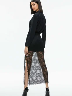 Alice and Olivia Iyanna Lace Maxi Skirt-Women Skirts