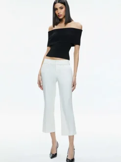 Alice and Olivia Janis Low Rise Cropped Flare Pant-Women Pants