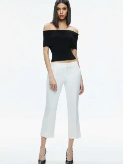 Alice and Olivia Janis Low Rise Cropped Flare Pant-Women Pants
