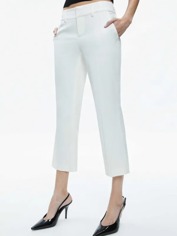 Alice and Olivia Janis Low Rise Cropped Flare Pant-Women Pants
