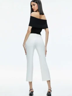 Alice and Olivia Janis Low Rise Cropped Flare Pant-Women Pants