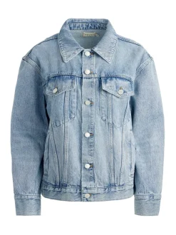 Alice and Olivia Jeff Oversized Denim Jacket-Women Jackets + Coats