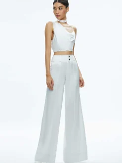 Alice and Olivia Jena Asymmetric Draped Scarf Top-Women Tops