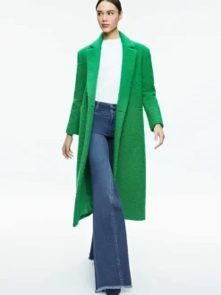 Alice and Olivia Jimmy Oversized Coat With Long Lapel-Women Jackets + Coats