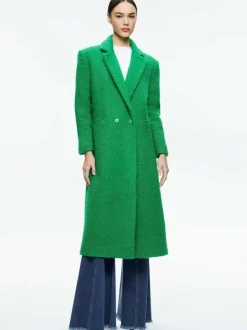 Alice and Olivia Jimmy Oversized Coat With Long Lapel-Women Jackets + Coats