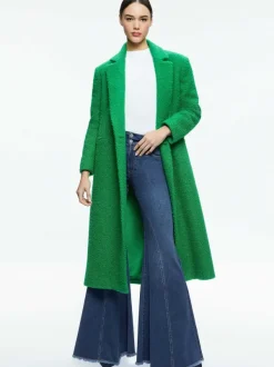 Alice and Olivia Jimmy Oversized Coat With Long Lapel-Women Jackets + Coats