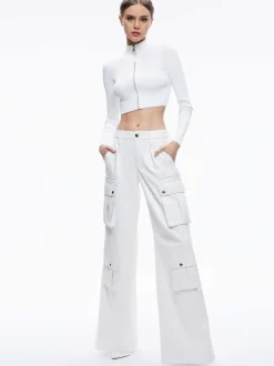 Alice and Olivia Joette Vegan Leather Cargo Pant-Women Pants