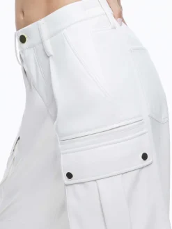 Alice and Olivia Joette Vegan Leather Cargo Pant-Women Pants