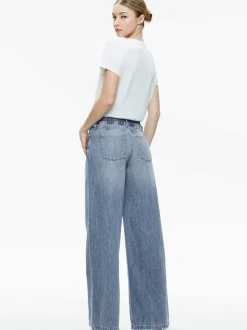 Alice and Olivia Jojo Low Rise Full Length 5 Pocket Jean-Women Pants