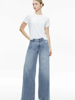 Alice and Olivia Jojo Low Rise Full Length 5 Pocket Jean-Women Pants