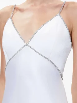 Alice and Olivia Julienne Embellished V-Neck Mini Dress-Women Dresses