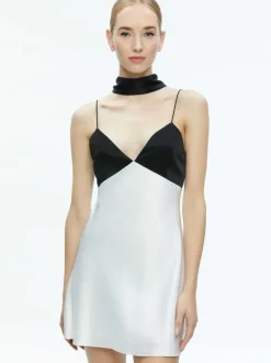 Alice and Olivia Julienne V-Neck Mini Dress-Women Dresses