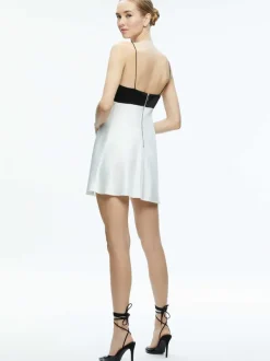 Alice and Olivia Julienne V-Neck Mini Dress-Women Dresses