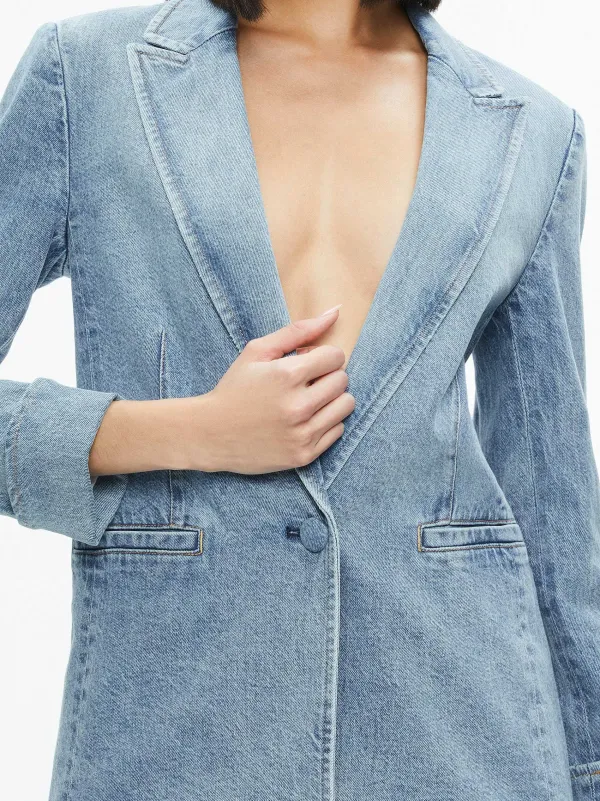 Alice and Olivia Justine Rolled Cuff Blazer + Noah Denim Pleated Skort-Women Matching Sets