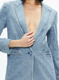 Alice and Olivia Justine Rolled Cuff Blazer-Women Jackets + Coats