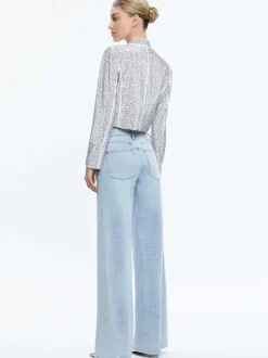 Alice and Olivia Kalia Embellished Open Front Jacket-Women Jackets + Coats