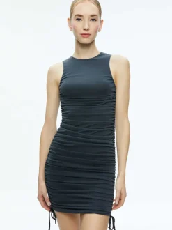 Alice and Olivia Katherina Ruched Fitted Dress-Women Dresses