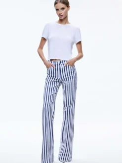 Alice and Olivia Keira Mid Rise 70S Bootcut Jean-Women Pants