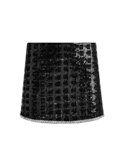 Alice and Olivia Kidman Sequin Tweed Jacket + Rubi Sequin Tweed Mini Skirt-Women Matching Sets