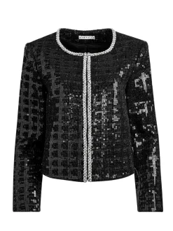 Alice and Olivia Kidman Sequin Tweed Jacket + Rubi Sequin Tweed Mini Skirt-Women Matching Sets