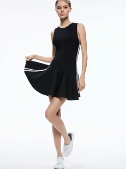 Alice and Olivia Kimi Side Stripe Mini Dress-Women Dresses