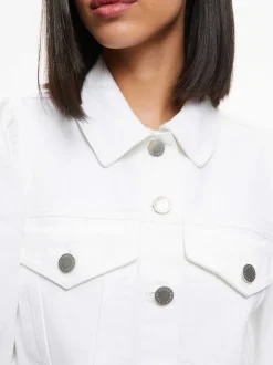 Alice and Olivia Lana Puff Sleeve Denim Jacket-Women Jackets + Coats