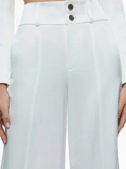 Alice and Olivia Leone Cropped Wrap Blazer + Mame High Rise Wide Leg Pant-Women Matching Sets