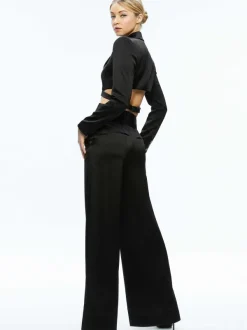 Alice and Olivia Leone Cropped Wrap Blazer-Women Tops