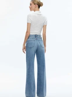 Alice and Olivia Linda Cropped Polo-Women Tops